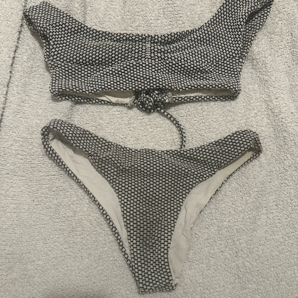 Blue Life Black and White Bikini
